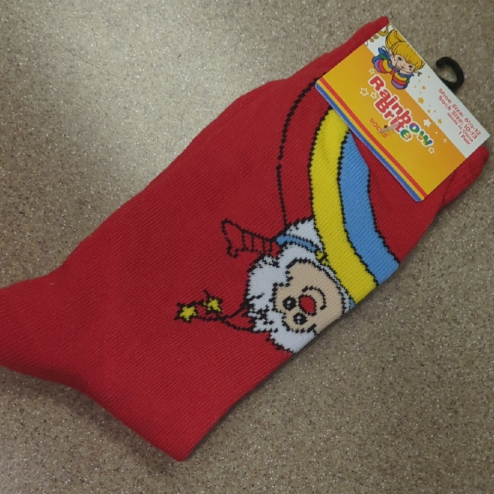 Rainbow Brite Red and Yellow Socks